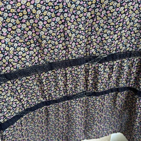 NATURAL LIFE DITZY FLORAL SQUARE NECK COTTAGECORE BOHO MAXI DRESS SIZE MEDIUM - Picture 5 of 11